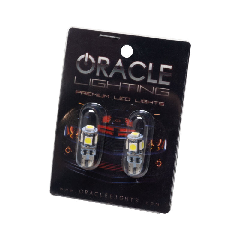 Universal T10 5 LED 3 Chip SMD Bulbs Cool White - View 3 | Dirty Garage