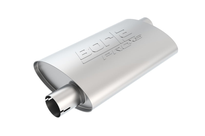 Borla Universal Pro-XS Muffler Oval 2.5in Inlet/Outlet Offset/Offset Notched Muffler - View 4 | Dirty Garage