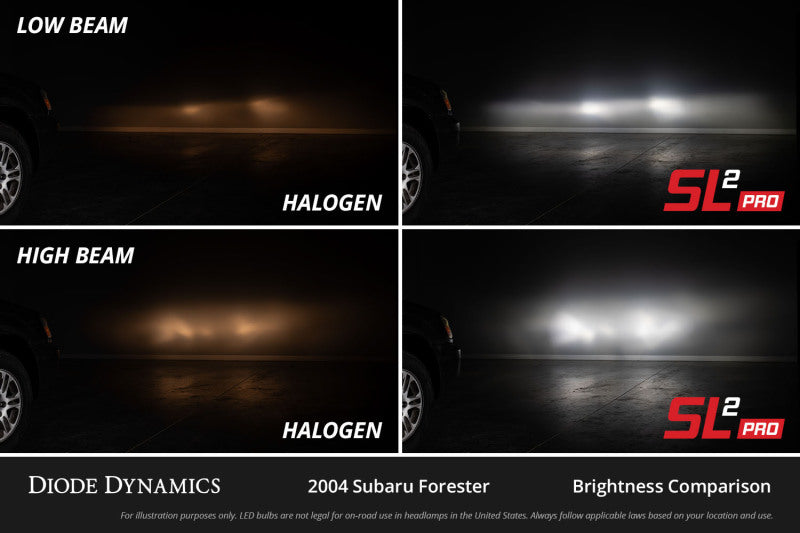 Universal H4 White SL2 Pro LED Bulbs - View 3 | Dirty Garage