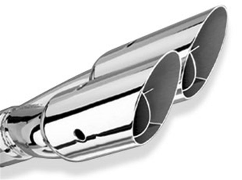 Borla Universal Polished Tip Dual Round Angle-Cut Intercooled (inlet 2 1/2in. Outlet 3in) *NO Return - View 3 | Dirty Garage