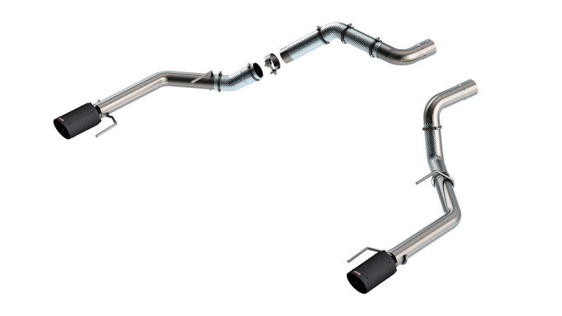Borla 21-23 Ford Raptor 3in Tail Pipe Kit 4.5in Tip - Carbon Fiber Black Anodized | Dirty Garage