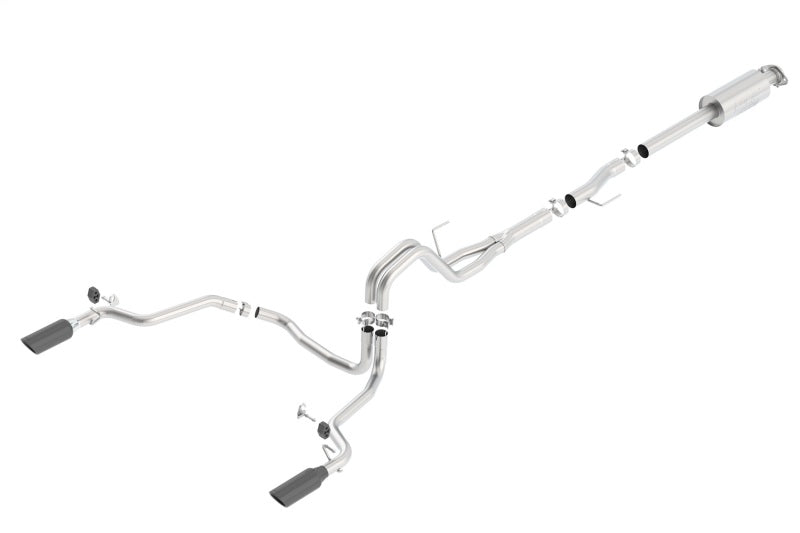 Borla 15-16 Ford F150 3.5L EcoBoost Ext. Cab Black Chrome CB Exhaust ATAK Single Split Rear Exit - View 3 | Dirty Garage