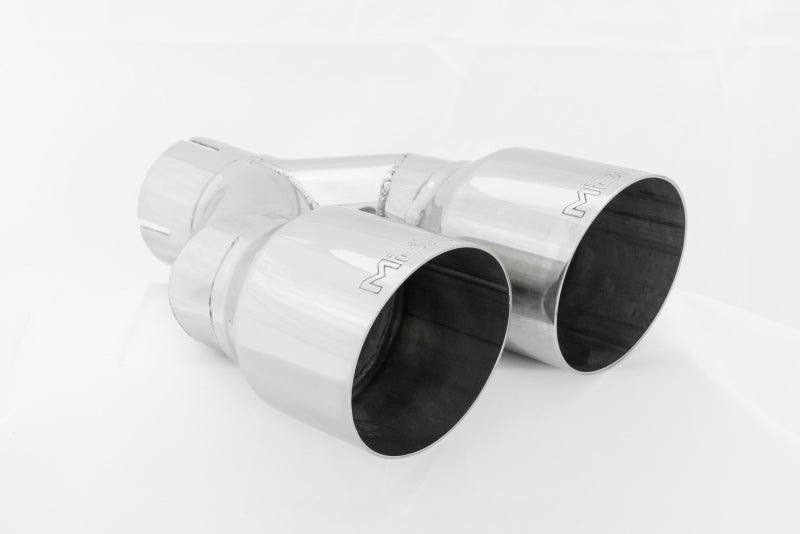 Universal T304 SS Dual Tip 3.5" OD 2.5" Inlet - View 4 | Dirty Garage