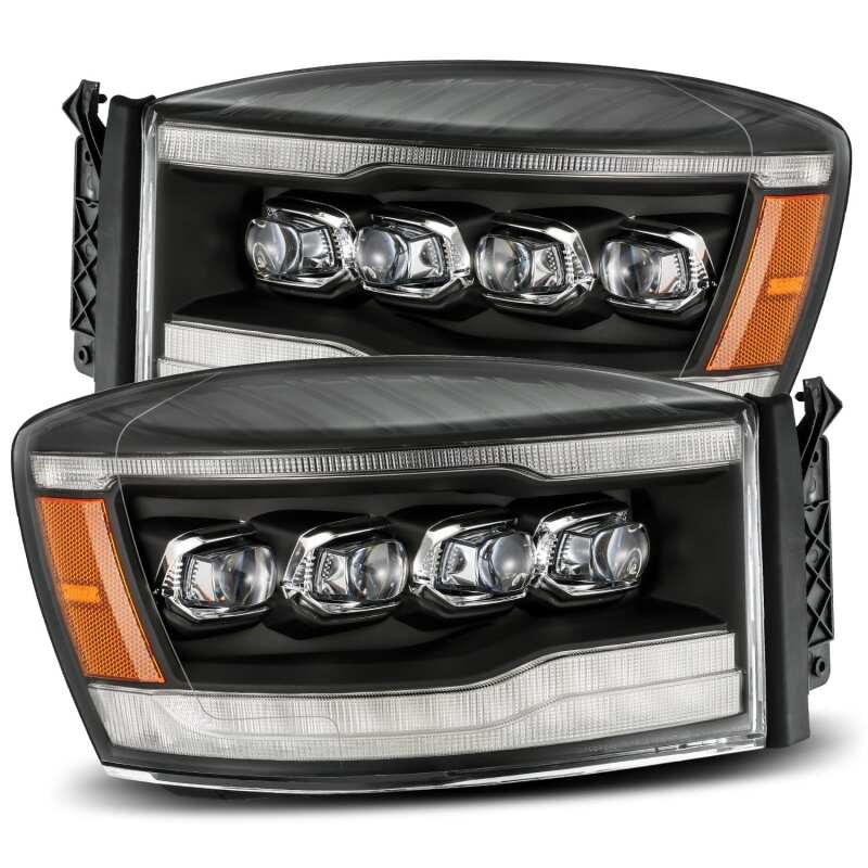 2006-2008 Ram HD Nova-Series LED Projector Black Headlights Sequential Signal DRL Amber LED - View 2 | Dirty Garage