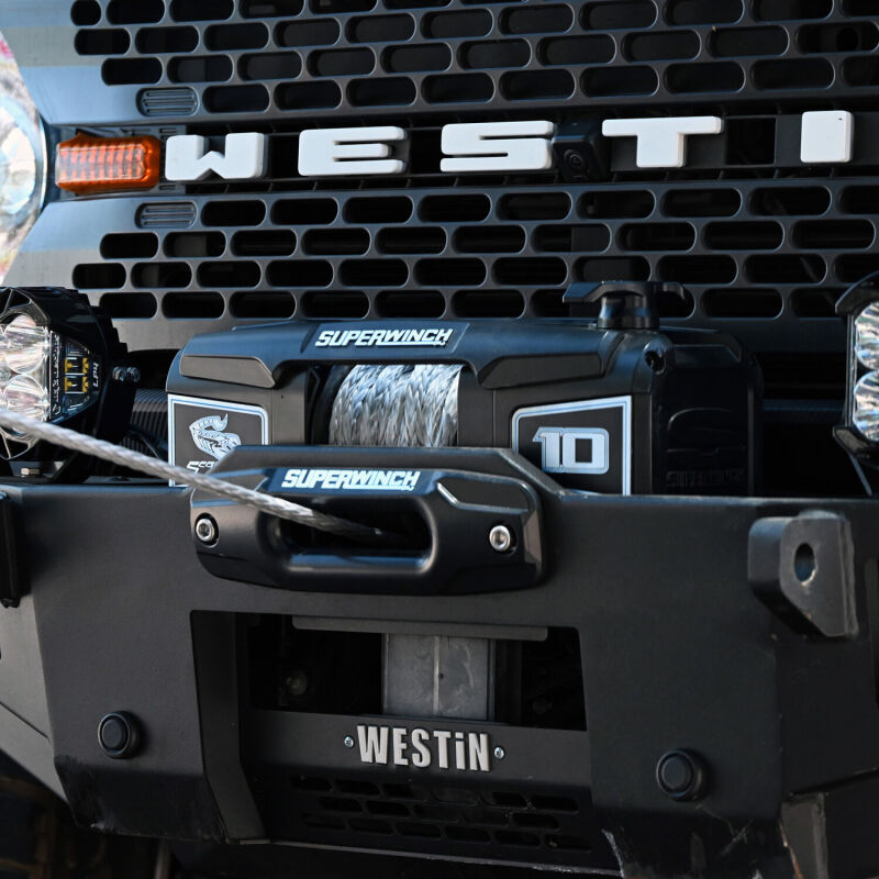 Superwinch 10000 LBS 12V DC 3/8in x 54ft Synthetic Rope Scorpion 10000SR Winch - Black Powdercoat - View 12 | Dirty Garage
