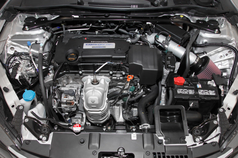 2013-14 Accord 2.4L L4 69 Series Typhoon Air Intake System - Silver Cold Air Intake Kit - View 5 | Dirty Garage