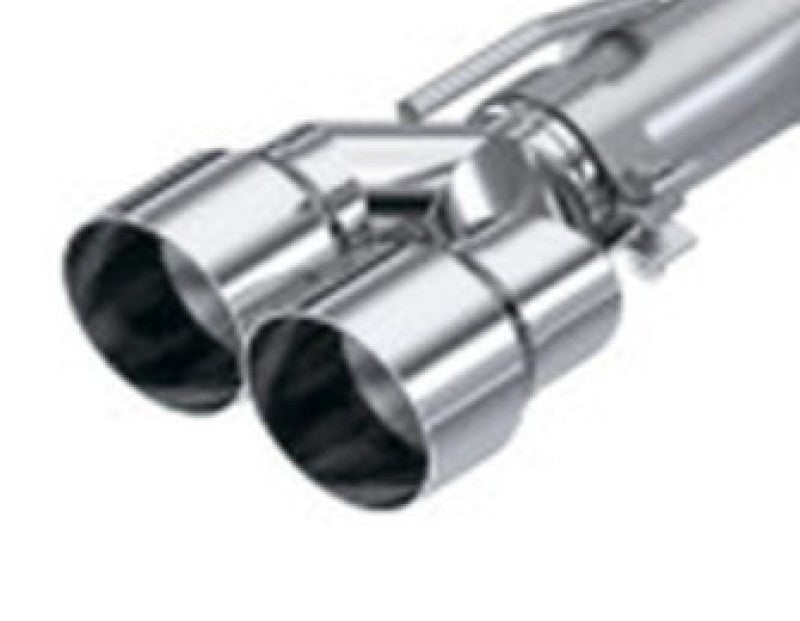 Universal 3" ID Dual 4" OD Staggered Single Wall T304 SS Exhaust Tip - View 2 | Dirty Garage
