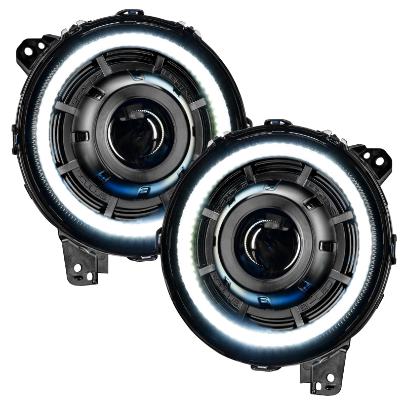 2018-2025 JL Gladiator Oculus Bi-LED Projector Headlights Matte Black 5500K | Dirty Garage