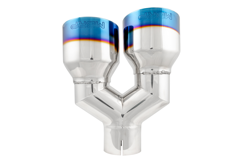 Universal Burnt End Tip 2.5" ID Dual 4" OD 9.55 Length Single Wall 304 Stainless Steel Pass Side - View 2 | Dirty Garage