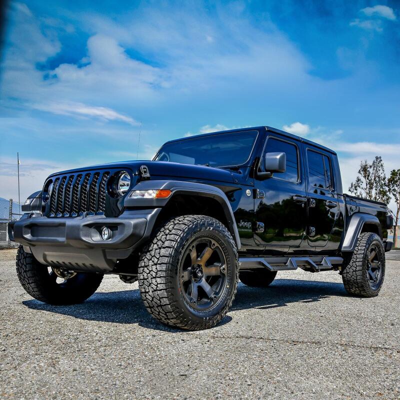 2020-2026 Gladiator HDX Textured Black Drop Nerf Step Bars - View 4 | Dirty Garage