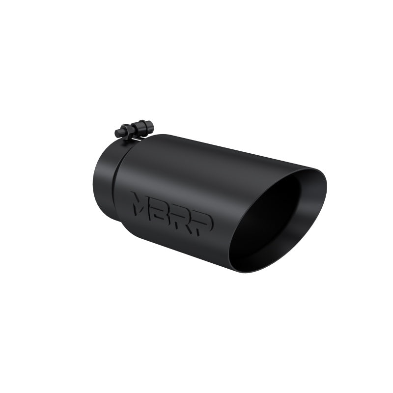 Universal 5" OD Dual Wall Angled 4" Inlet 12" Length Black Finish Tip - View 3 | Dirty Garage
