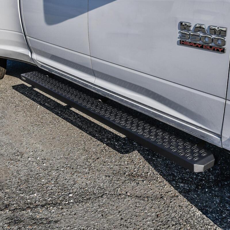 2006-2026 Ram 1500/HD Crew Cab Black 83" Grate Steps Running Boards - View 5 | Dirty Garage
