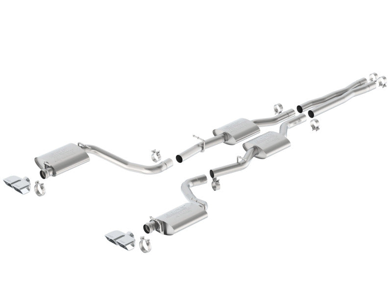 Borla 15-16 Dodge Challenger R/T 5.7L Dual Rectangle Angle Cut Dual Split Rear Exit ATAK Exhaust - View 4 | Dirty Garage