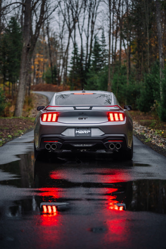 2024-2026 Mustang 5.0L T304 SS 3" Cat Back Exhaust Quad Carbon Fiber Tips Valve Delete - View 4 | Dirty Garage