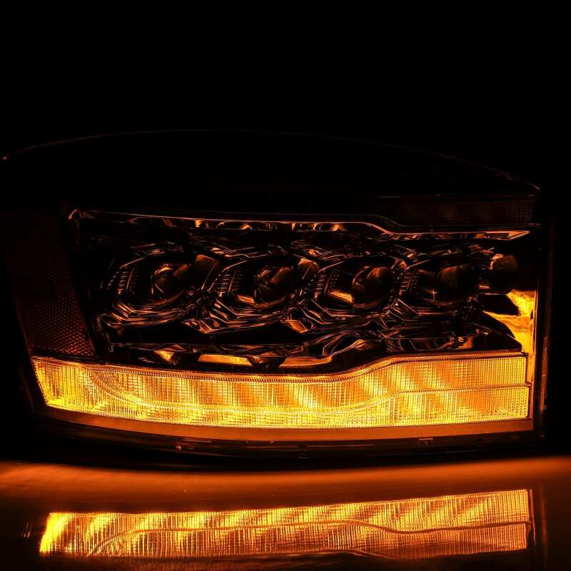 2006-2008 Ram HD Nova-Series LED Projector Chrome Headlights Sequential Signal DRL Amber LED - View 5 | Dirty Garage