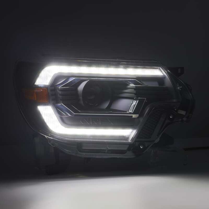 2012-2015 Tacoma Pro-Series Projector Alpha Black Headlights DRL - View 4 | Dirty Garage
