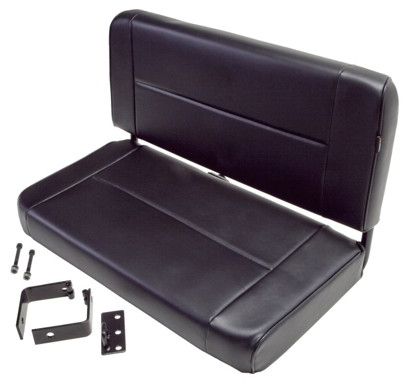 Rugged Ridge Fixed Rear Seat Black 55-95 Jeep CJ / Jeep Wrangler - View 2 | Dirty Garage