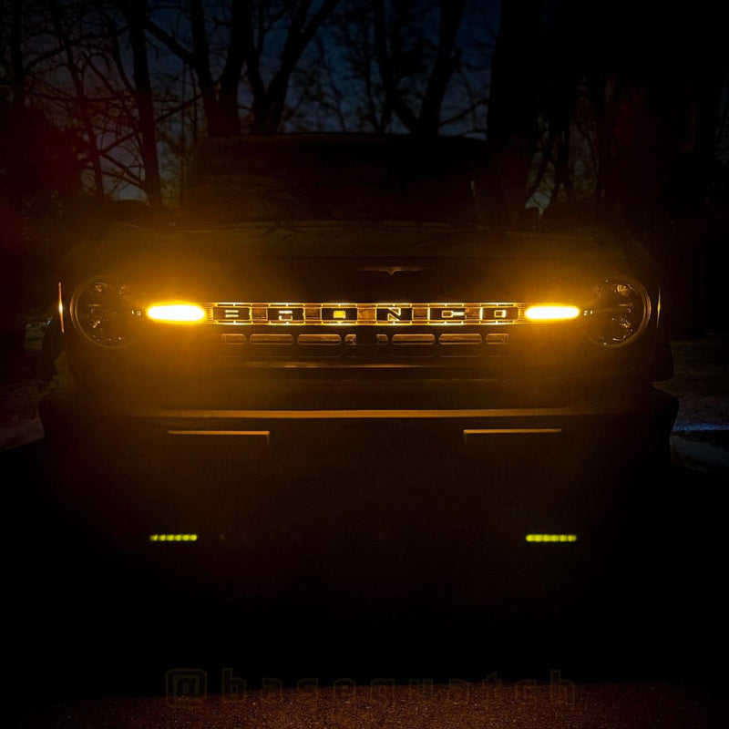 Universal Illuminated Matte Black C Letter LED Badge - View 5 | Dirty Garage