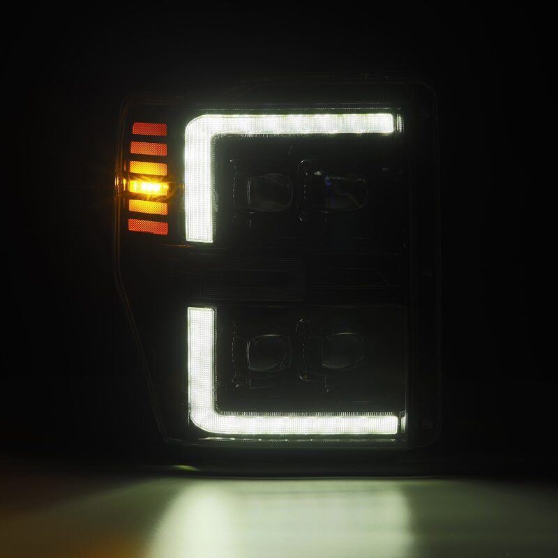 2008-2010 Super Duty Nova-Series LED Projector Black Headlights Active Light Sequential Signal - View 3 | Dirty Garage