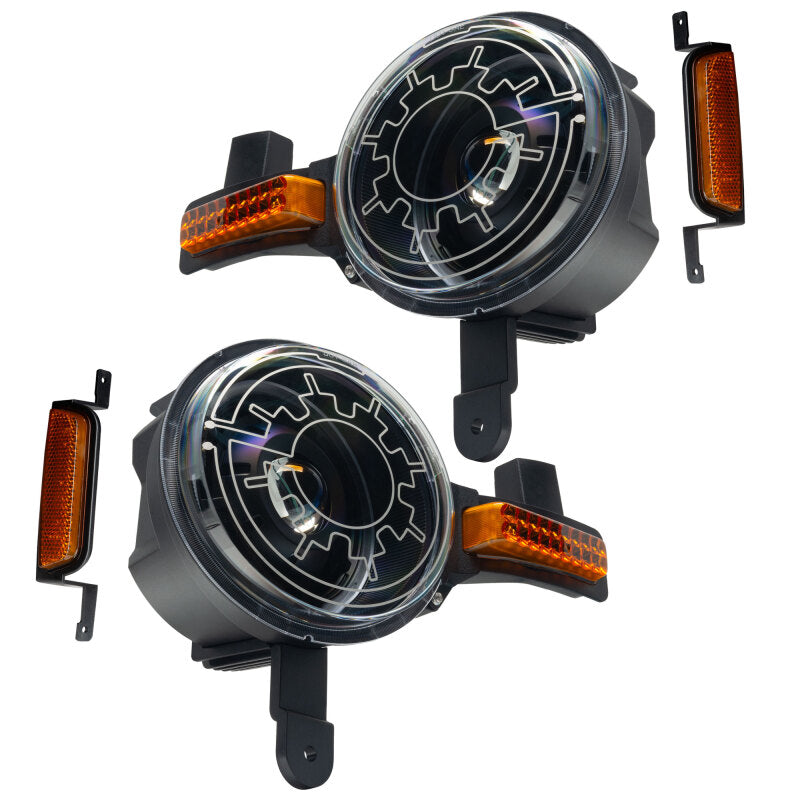 Oracle 2021+ Ford Bronco Oculus Bi-LED Projector Headlights w/ Heated Lenses - View 13 | Dirty Garage