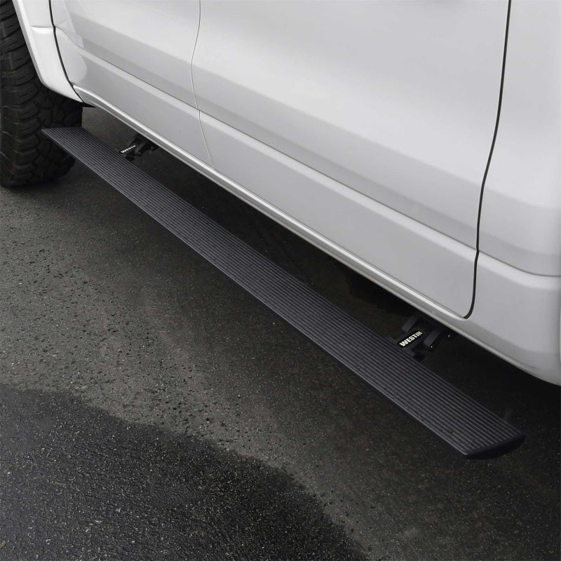 2019-2026 RAM 1500 Crew Cab Pro-E Series Black Powered Running Boards - View 5 | Dirty Garage