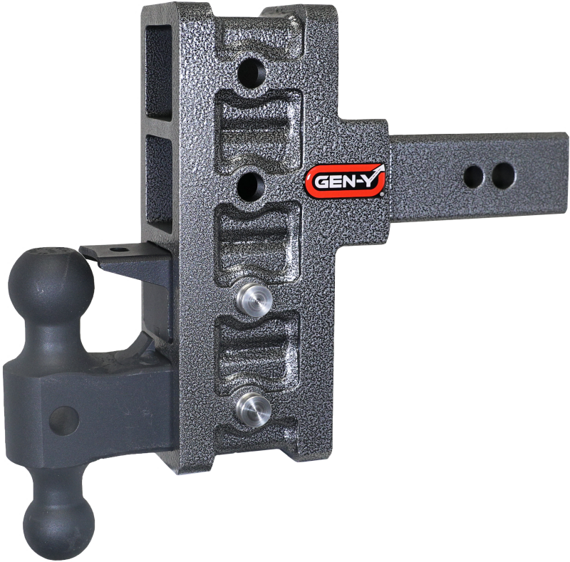 Gen-Y Mega Duty 2.5in Shank 6in Offset Drop 32K Hitch w/GH-0161 Dual-Ball/GH-0162 Pintle Lock - View 2 | Dirty Garage