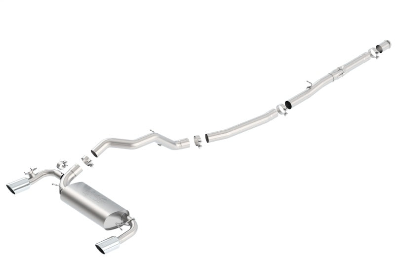 Borla 16-17 Ford Focus RS 2.3L MT Round Angle-Cut Tips Split Rear Exit ATAK Catback Exhaust - View 3 | Dirty Garage