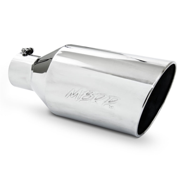 Universal Tip 8" OD Rolled End 4" Inlet 18" Length T304 - View 4 | Dirty Garage