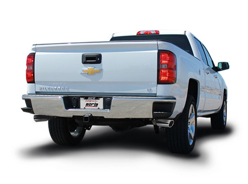 Borla 14 Silv/Sierra C/B Exhaust S-Type 1500 5.3L V8 AT/MT 2&4WD Ext Cab Split Side Exit - View 5 | Dirty Garage