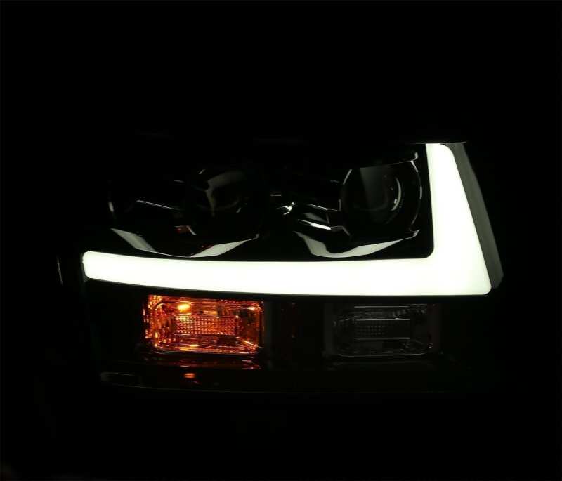 2007-2014 GM SUV Luxx-Series LED Projector Black Headlights DRL Sequential - View 4 | Dirty Garage