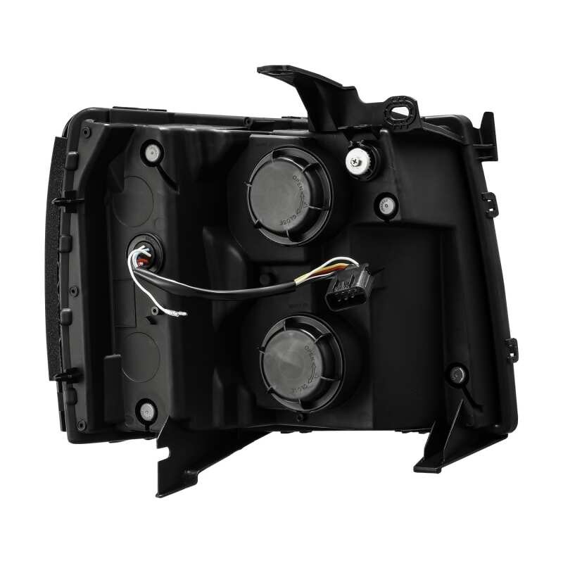 2007-2013 GM 1500 Luxx-Series LED Projector Jet Black Headlights Sequential Signal DRL - View 5 | Dirty Garage
