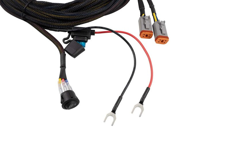 Universal Light Duty Dual Output 3-Way 4-Pin Wiring Harness - View 3 | Dirty Garage