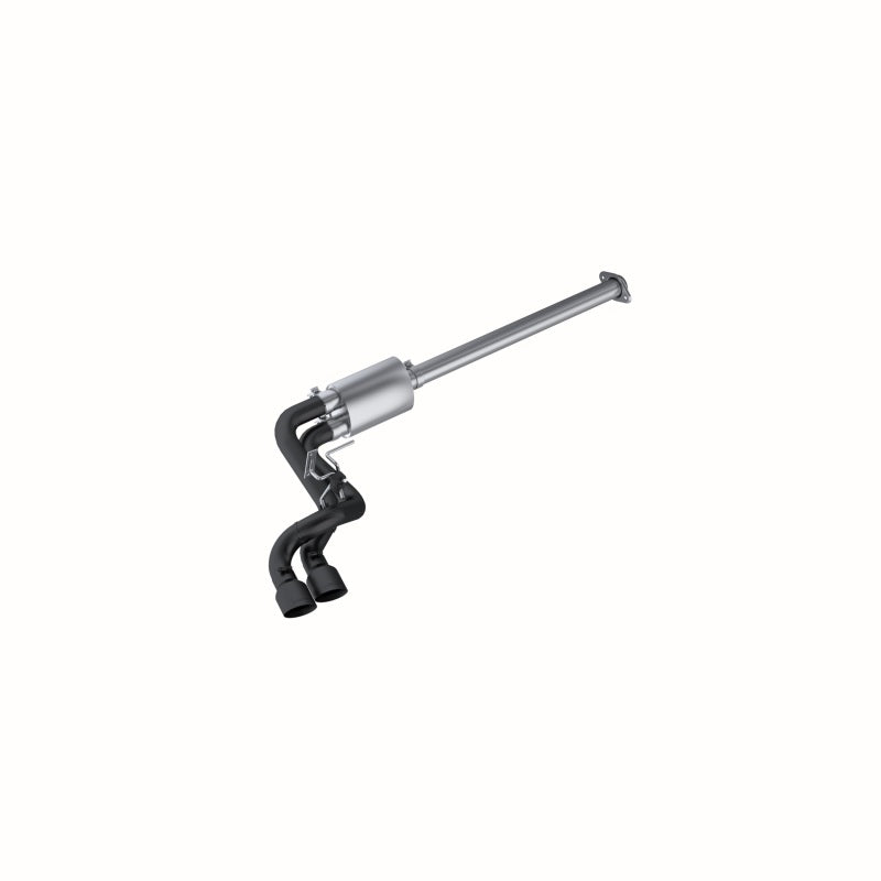 2009-2014 F-150 Pre-Axle 4.5" OD Dual Outlet 3" Black Coated Cat Back Exhaust - View 5 | Dirty Garage
