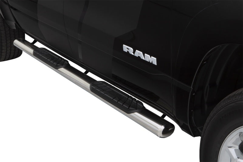 Lund 10-17 Dodge Ram 2500 Crew Cab 4in. Oval Straight SS Nerf Bars - Polished - View 4 | Dirty Garage