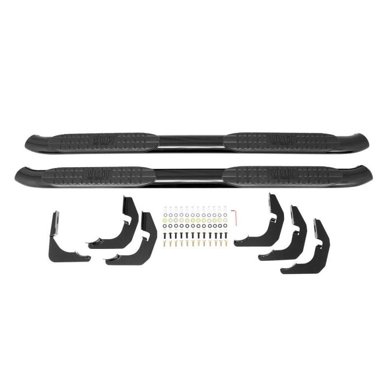 Westin 2015-2018 Ford F-150 SuperCrew PRO TRAXX 4 Oval Nerf Step Bars - Black - View 10 | Dirty Garage