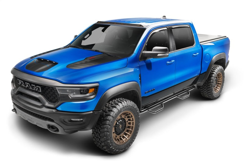2019-2026 Ram 1500 CC 5.7ft Bed Gloss Black 3" Cab Length Nerf Bars - View 4 | Dirty Garage