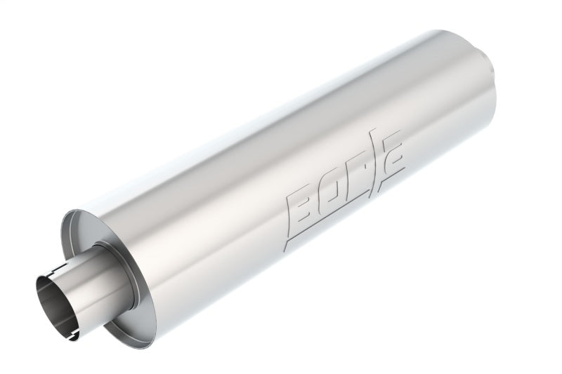 Borla Heavy Duty (Truck) Muffler - 3in Center-Center 24in x 6.75in Round - View 4 | Dirty Garage