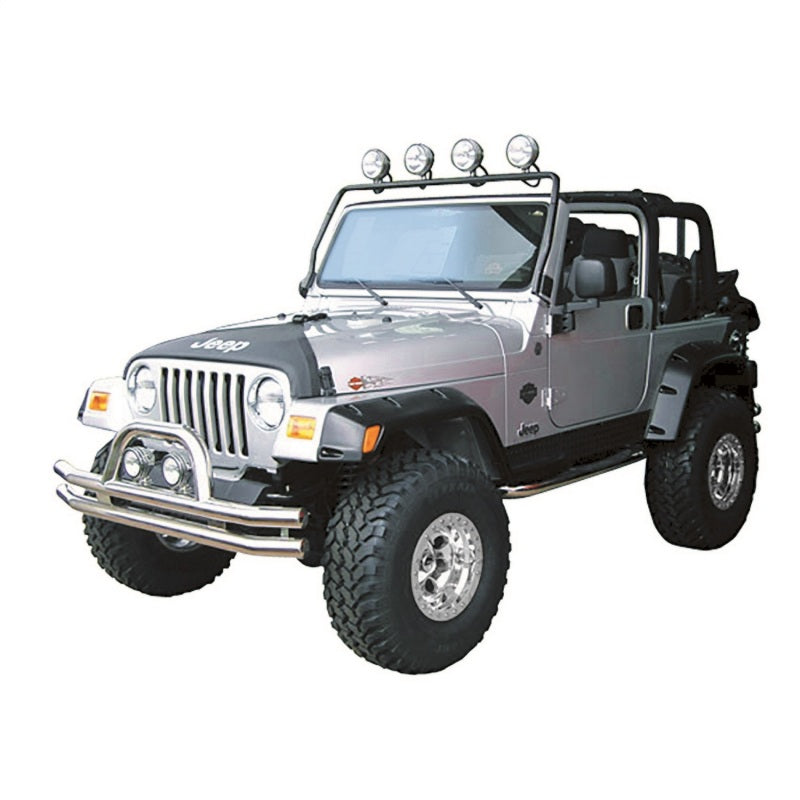 Rugged Ridge 97-06 Jeep Wrangler TJ Black Full Frame Light Bar - View 3 | Dirty Garage