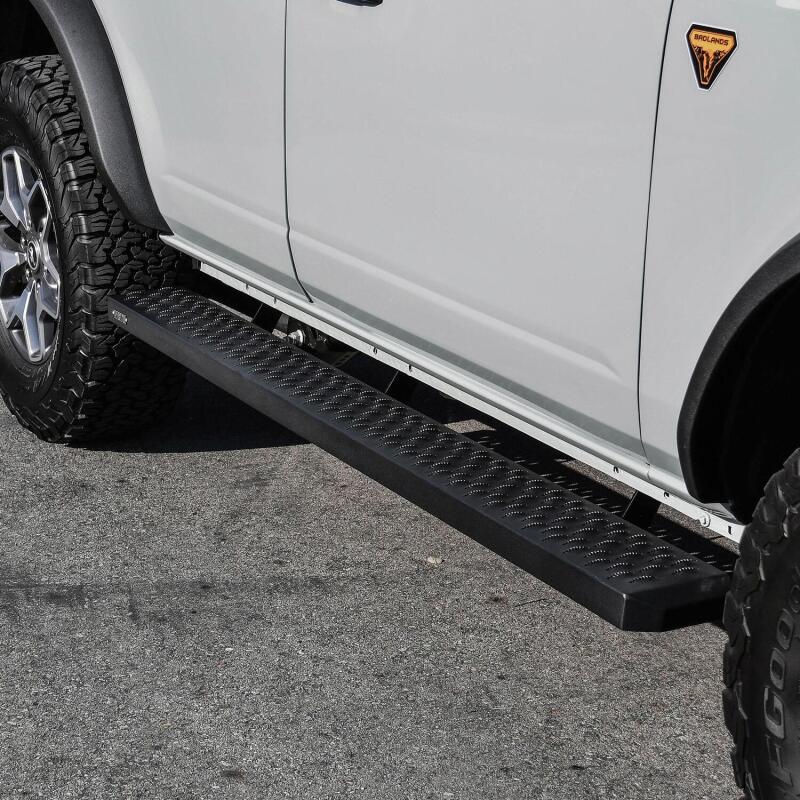 Universal 75" Black Grate Steps Running Boards - View 5 | Dirty Garage