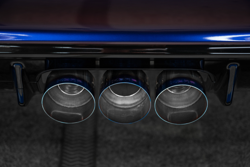 2023-2024 Civic Type R 2.0L 3" Cat Back Exhaust Triple Center Outlet Burnt Tips - View 9 | Dirty Garage
