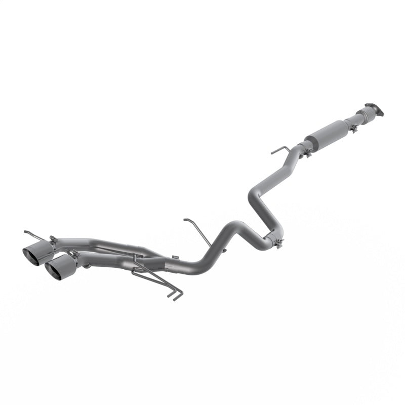 2013-2018 Veloster Turbo 4.0in OD Dual Outlet 2.5" AL Cat Back - View 2 | Dirty Garage