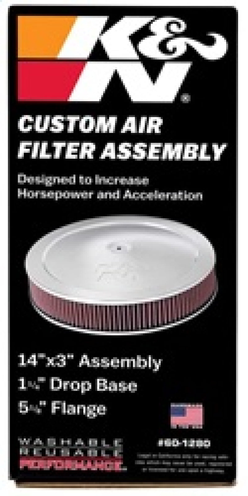 Universal 14in Red Custom Air Cleaner Assembly - 5.125in ID x 14in OD x 2.75in H x 1.25in Drop Base - View 11 | Dirty Garage