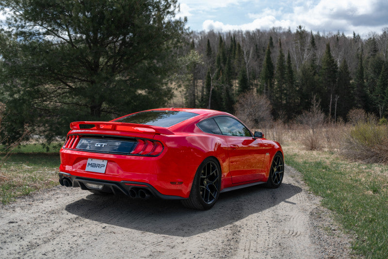 2018-2020 Mustang GT 2.5" T304 Dual Axle Back Exhaust System 4" Dual Wall Tips - View 7 | Dirty Garage