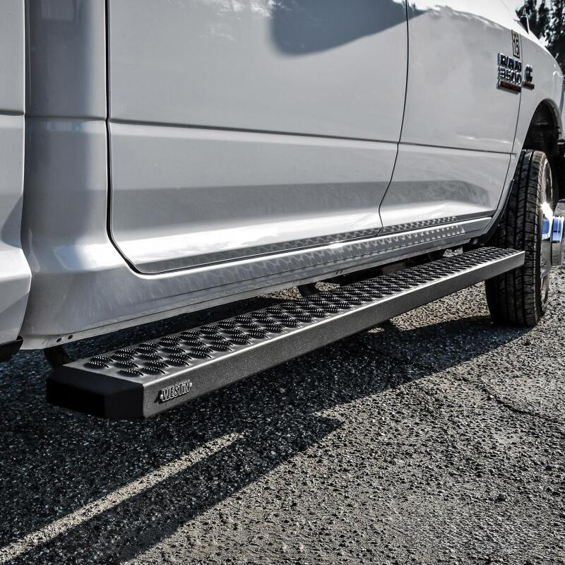 2006-2026 Ram 1500/HD Crew Cab Black 83" Grate Steps Running Boards - View 6 | Dirty Garage