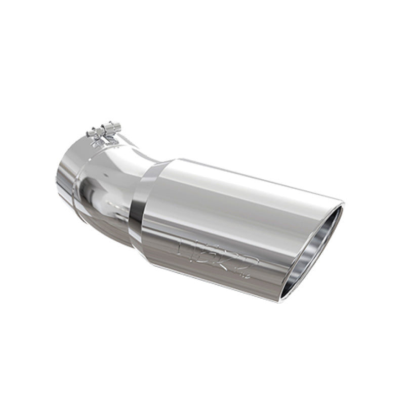 Universal Tip 6" OD 5" Inlet 15.5" Length 30 Deg Bend Angled Rolled End T304 - View 3 | Dirty Garage