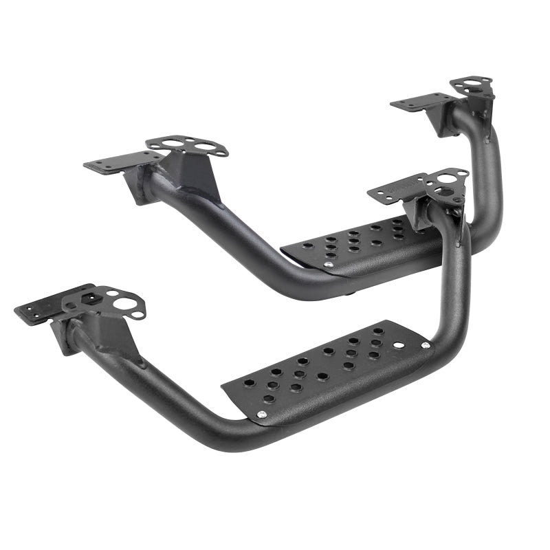 Go Rhino Dominator Extreme D6 SideSteps - Tex Blk - 4in Drop Down Steps | Dirty Garage