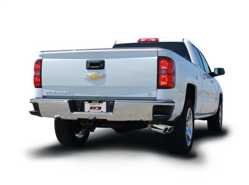 Borla 14 Silv/Sierra 1500 EC Std/CC Short 143.5in WB S-Type Dual Rolled Side Exit Cat-Back Exhaust - View 5 | Dirty Garage