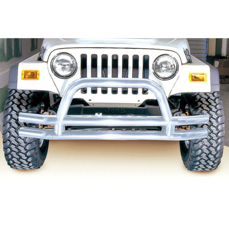Rugged Ridge 3-In Double Tube Front Bumper SS 76-06 Models - View 2 | Dirty Garage