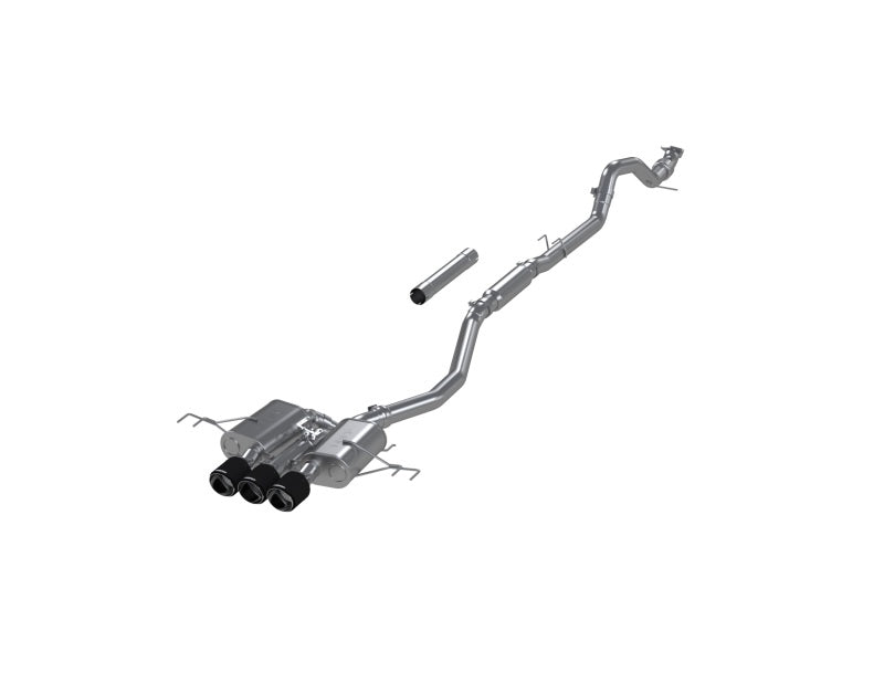 2023-2024 Civic Type R 2.0L T304 SS 3" Cat Back Exhaust Triple Center Outlet Carbon Tips | Dirty Garage