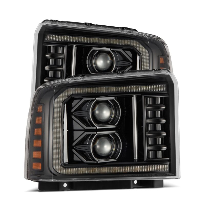 2005-2007 Super Duty Luxx-Series LED Projector Alpha-Black Headlights | Dirty Garage